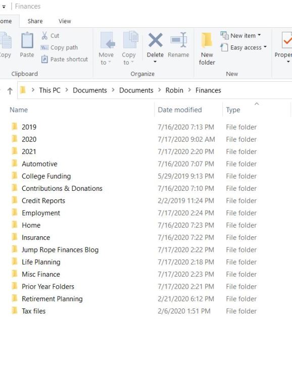 Bank Folder Examples Get Organized! Week Three